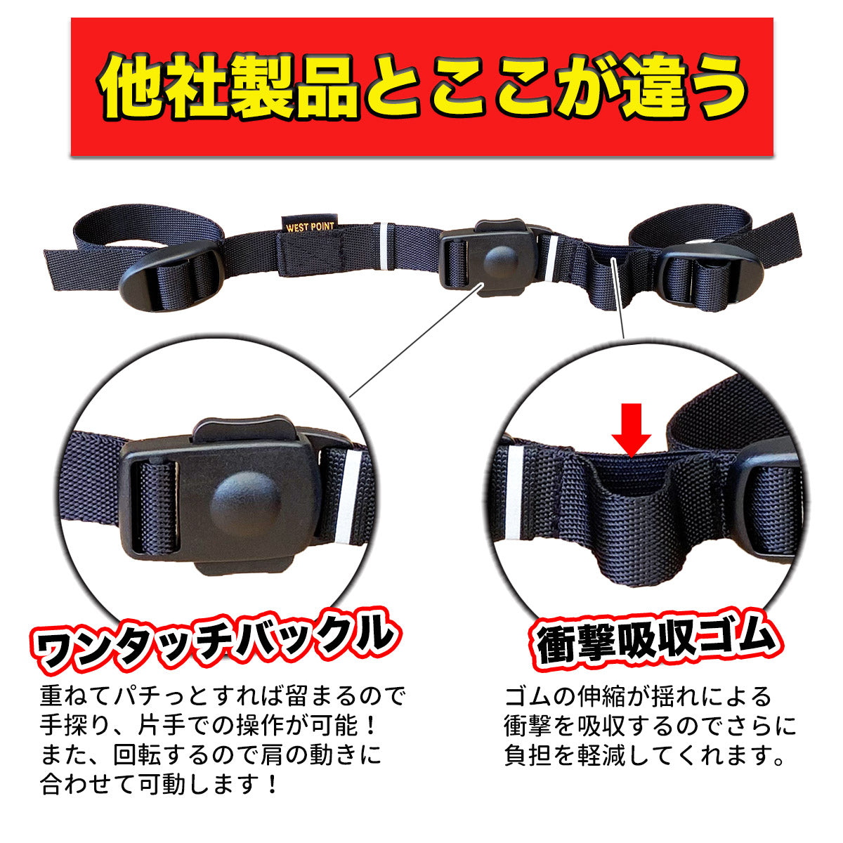 ウエストポイント チェストストラップ MIL-810